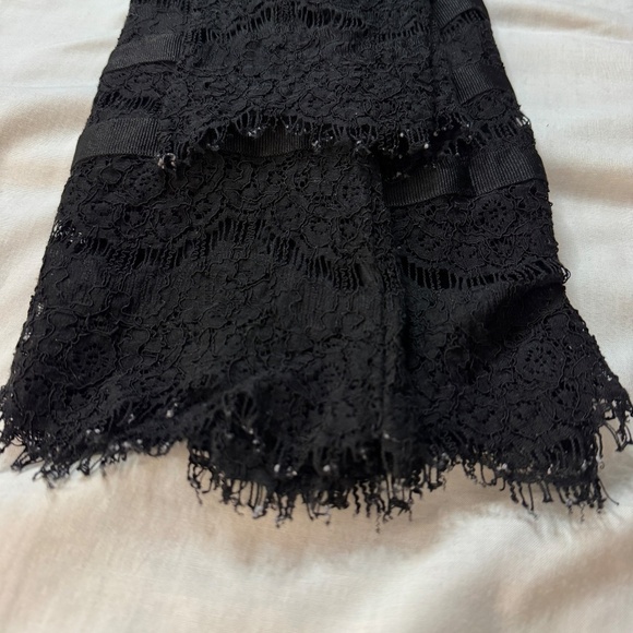 Philosophy Blues Original Women's 3/4 Sleeve Crochet Lace Sheer Top Black Size 8 - Picture 11 of 12